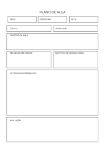 Modelo de Plano de Aula Confira 4 Opções Editáveis no Word