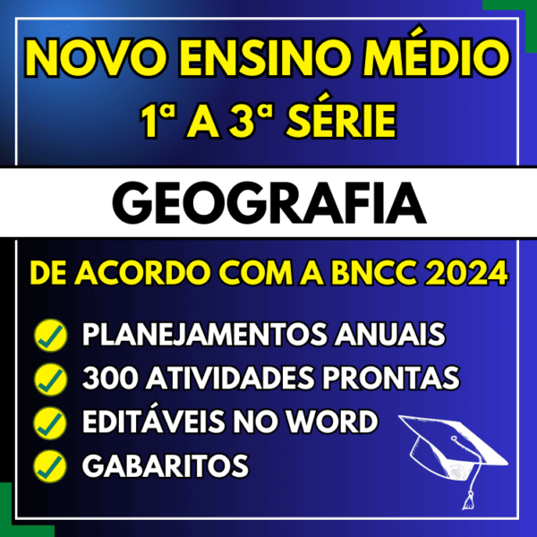 planejamento de anual de geografia ensino médio bncc 2024