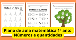 Plano de aula matemática 1º primeiro ano números e quantidades