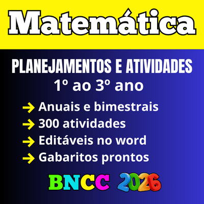 Planejamento anual de matemática ensino médio atualizado bnccc 2026 editável no word