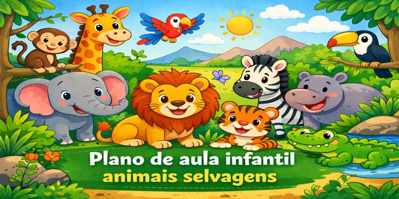 plano de aula infantil animais selvagens